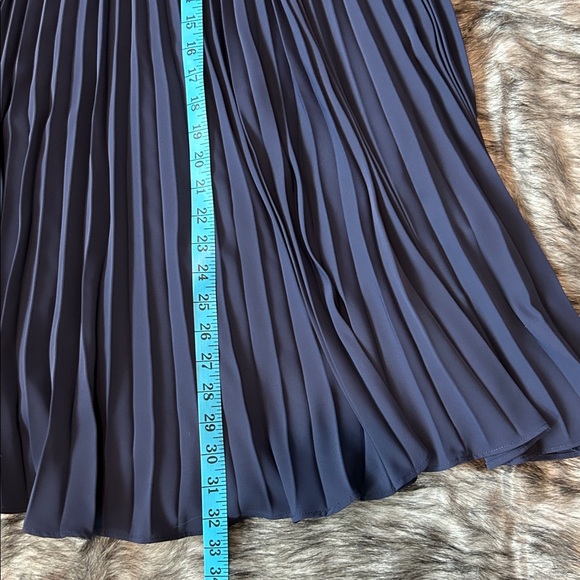 Boden Kristen Navy Blue Midi Pleated Skirt Women's 2